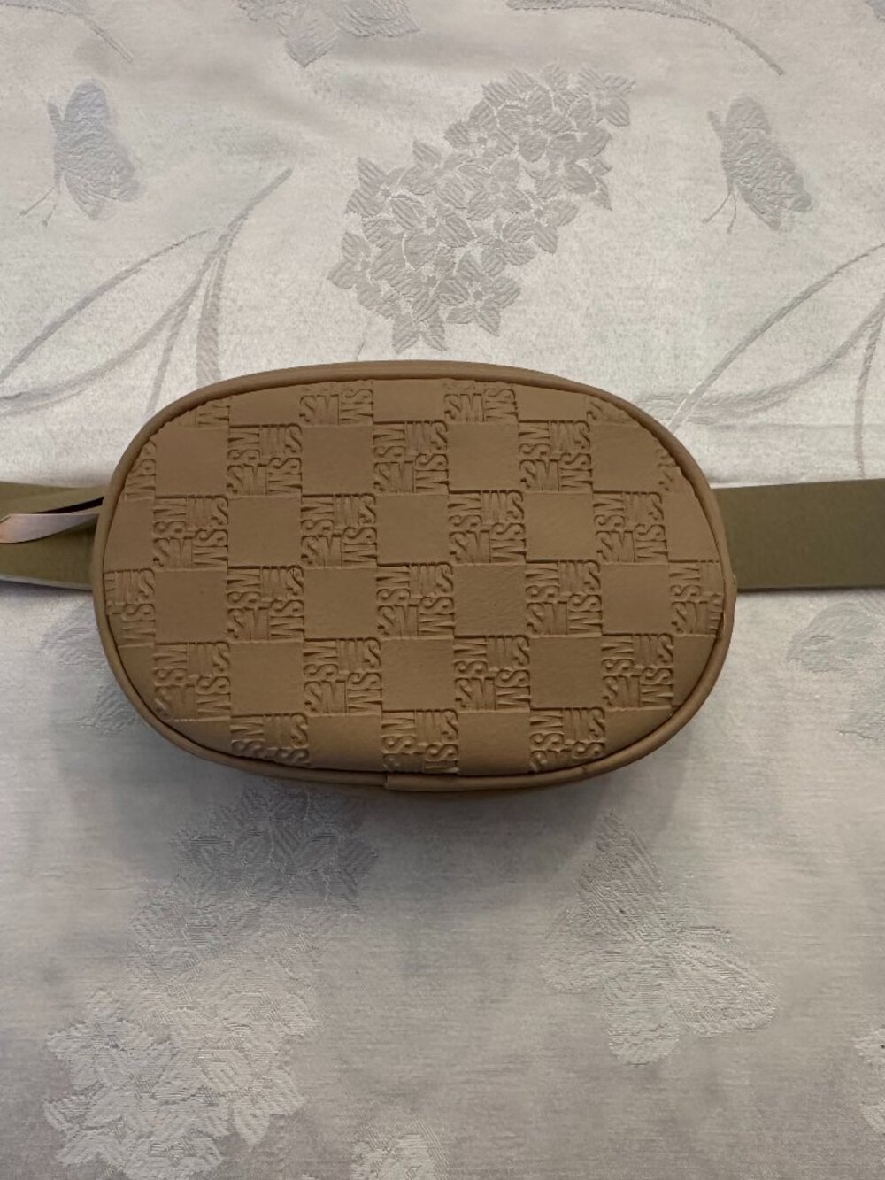 Steve Madden Tan Logo Embossed Belt Bag Fanny Pack Waist Bag